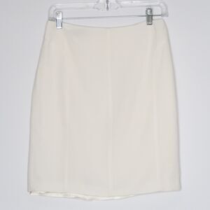 Adrienne Vittadini Womens Mini Skirt‎ Size 2 White Career Neutral Office Staple